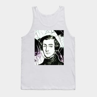 Alexis de Tocqueville Black And White Portrait | Alexis de Tocqueville Artwork 3 Tank Top